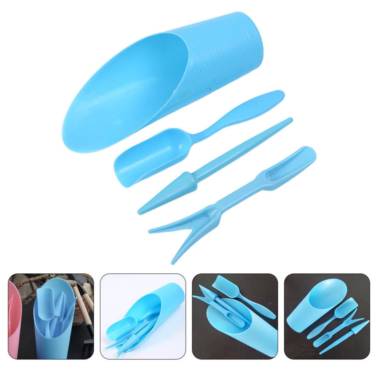 Gardening Tools Gifts - 4 개/대, 플라스틱 내구성 양동이 삽