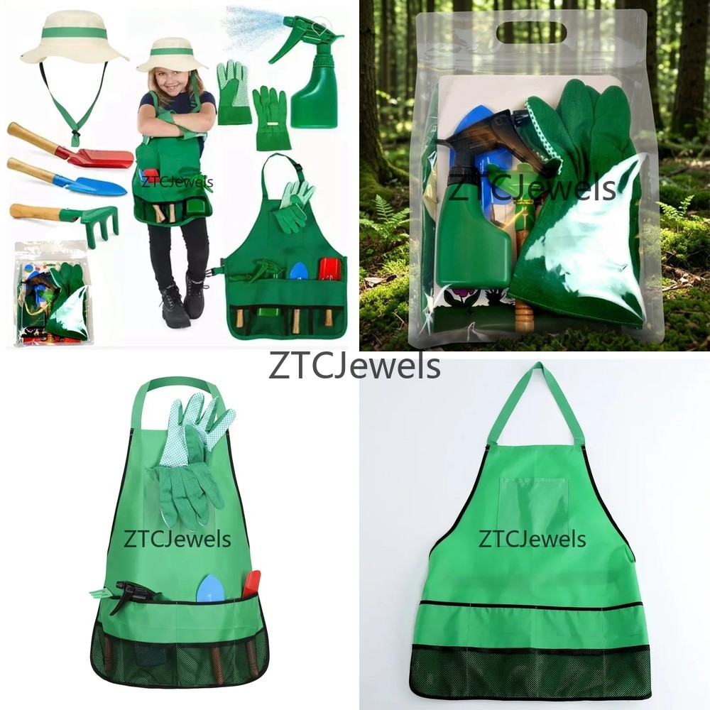 Gardening Tools Kids Set - 어린이 정원 앞치마 도구 세트 장갑