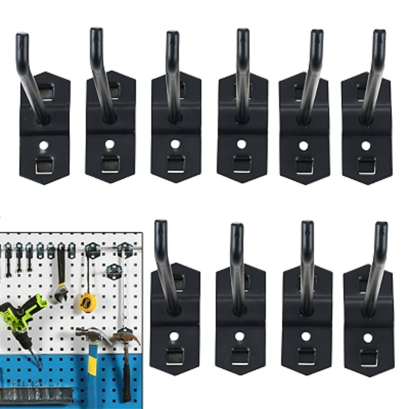 Gardening Tools Gifts - 10개/세트 50mm 블랙홀 보드 훅 스틸