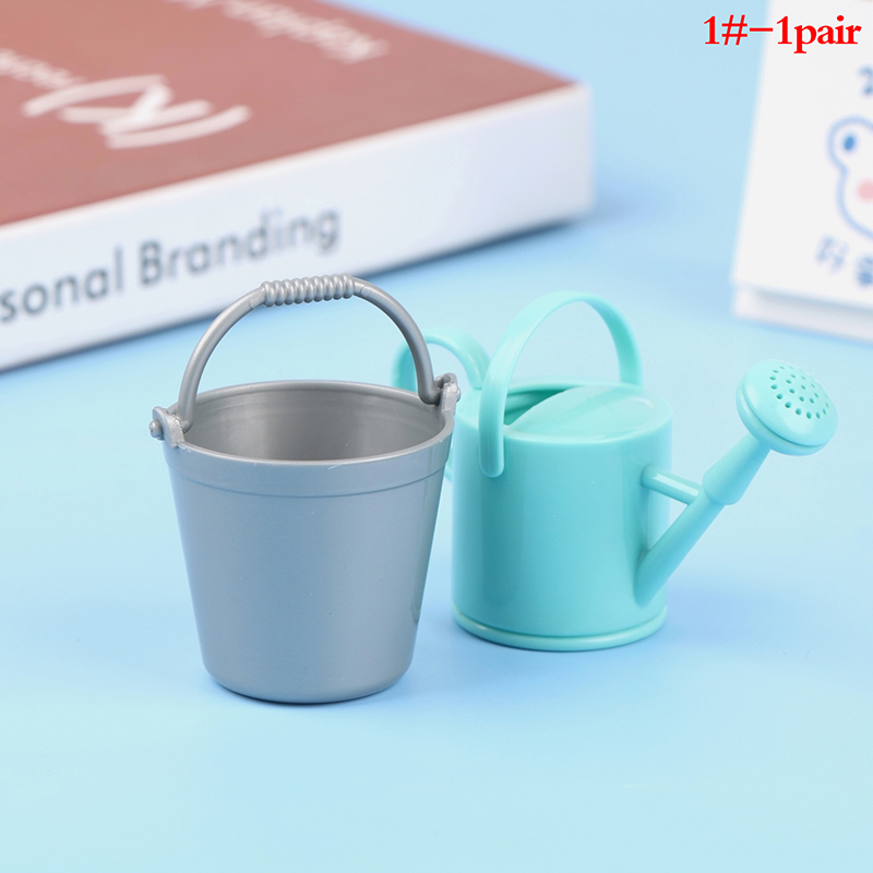 Gardening Tools Kids Set - 2개 세트 플라스틱 인형집 미니어처 양동이