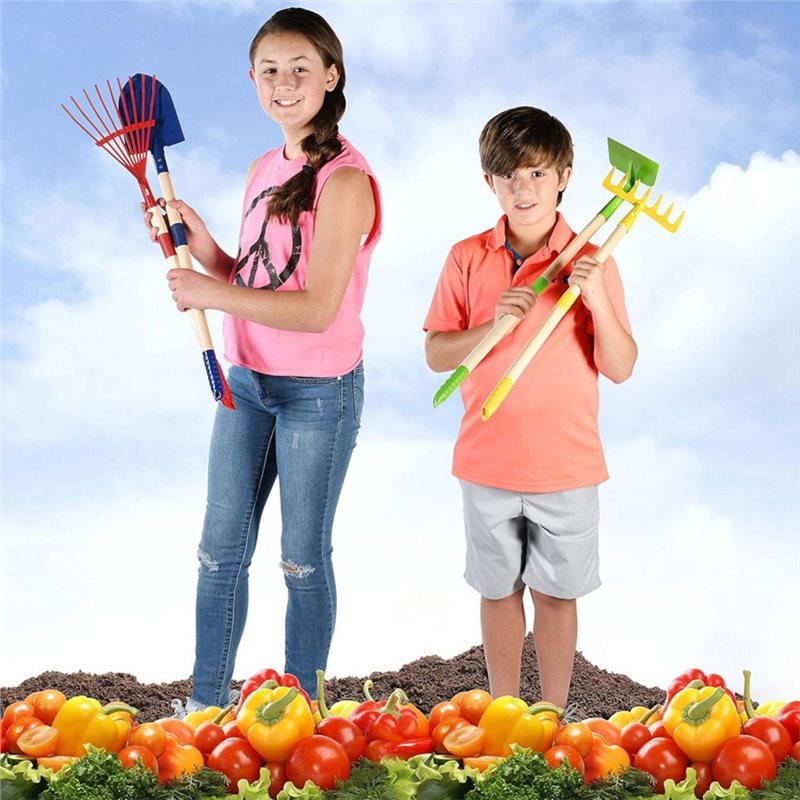 Gardening Tools Kids Set - B05C-어린이용 정원 도구 세트 4종-나무잎 갈퀴,