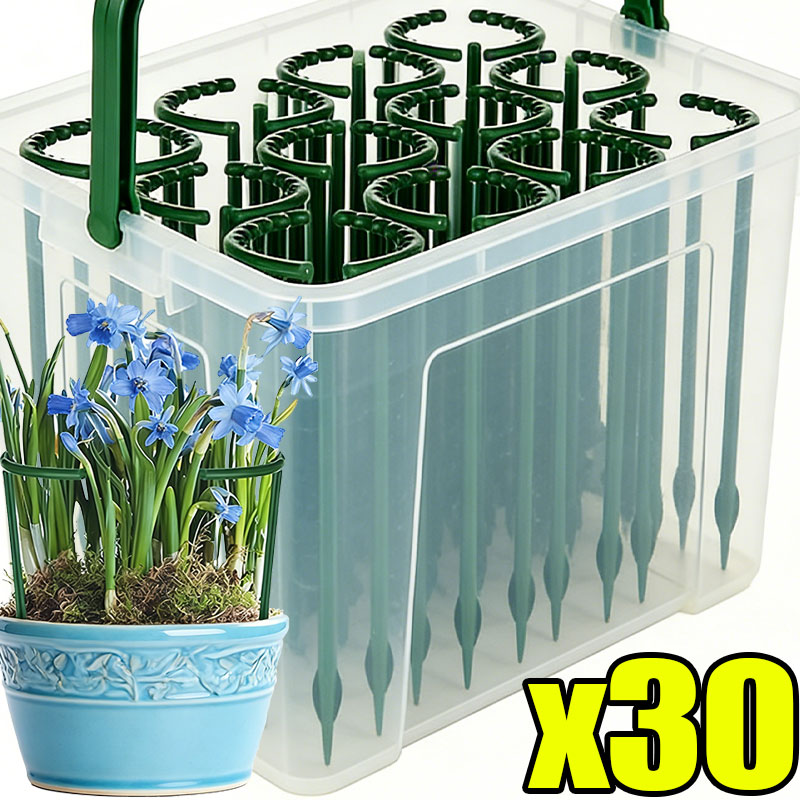 Gardening Tools Gifts - 30-1개 플라스틱 식물 지지대 반원형 말뚝
