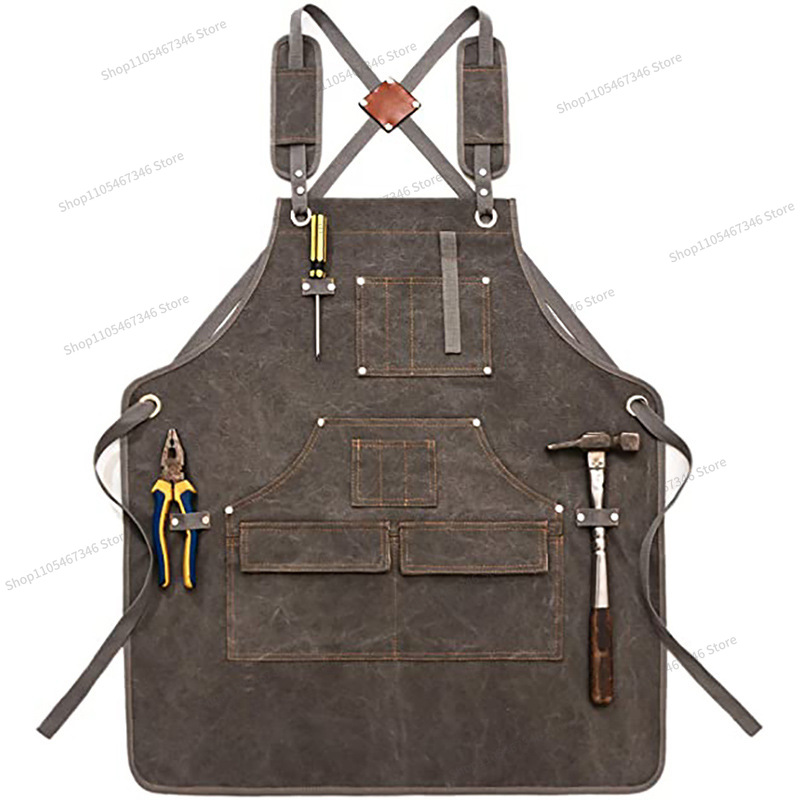 두꺼운 캔버스 앞치마 맞춤 로고 목공 전기 기술자 정원 - Gardening Tools Logo 리뷰 및 가격