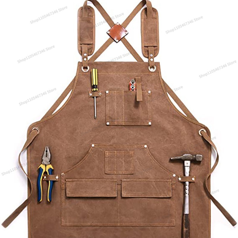 두꺼운 캔버스 앞치마 맞춤 로고 목공 전기 기술자 정원 - Gardening Tools Logo 리뷰 및 가격