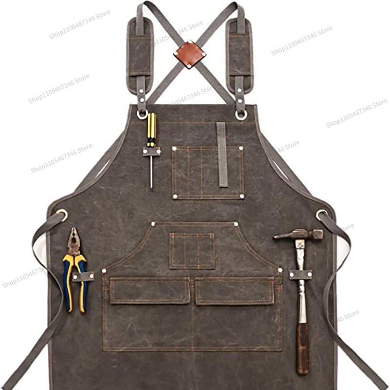 두꺼운 캔버스 앞치마 맞춤 로고 목공 전기 기술자 정원 - Gardening Tools Logo 리뷰 및 가격