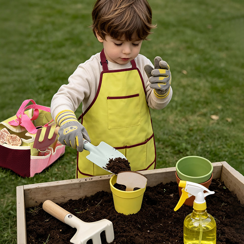 어린이 정원 도구 세트 놀이용 야외 삽 갈퀴 삽 물뿌리 - Gardening Tools Kids Set 리뷰 및 가격