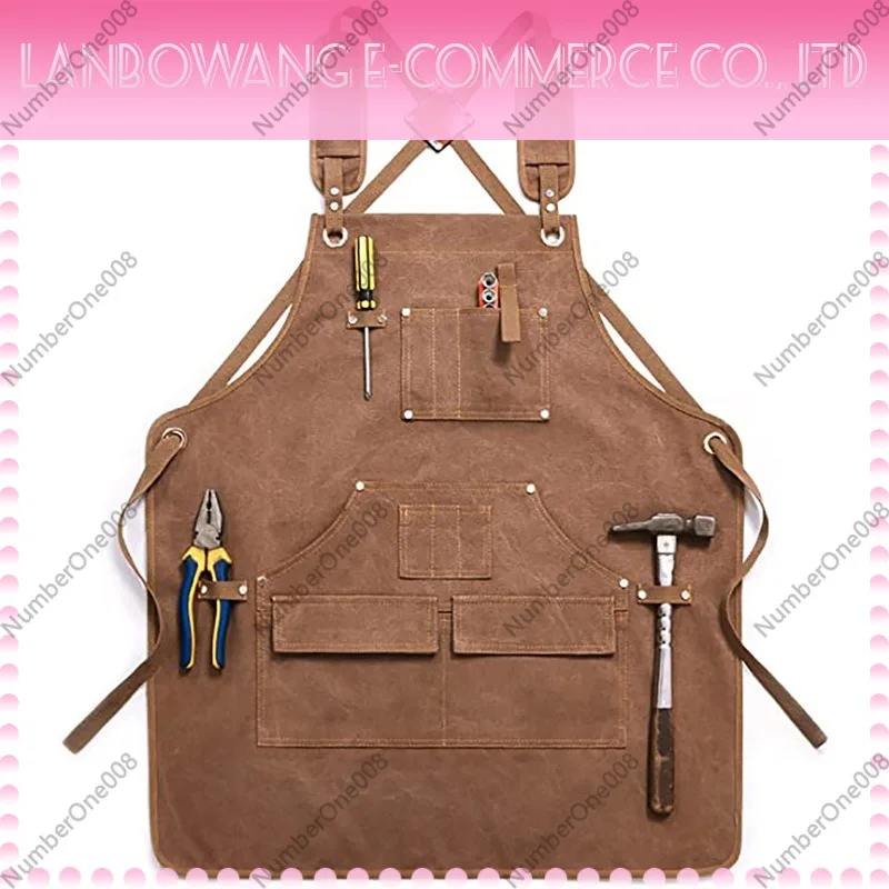 두꺼운 캔버스 작업 앞치마, 맞춤형 로고, 조절 가능한 - Gardening Tools Logo 리뷰 및 가격
