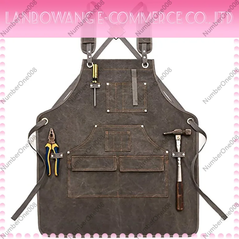 두꺼운 캔버스 작업 앞치마, 맞춤형 로고, 조절 가능한 - Gardening Tools Logo 리뷰 및 가격