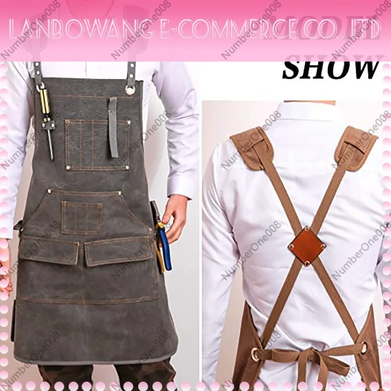 두꺼운 캔버스 작업 앞치마, 맞춤형 로고, 조절 가능한 - Gardening Tools Logo 리뷰 및 가격