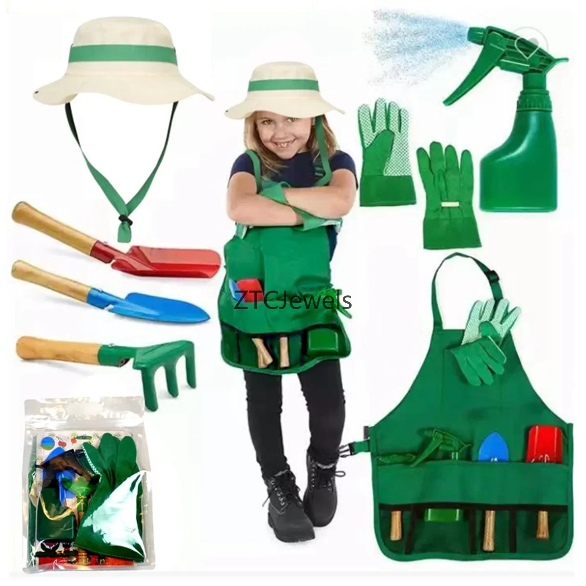 어린이 정원 앞치마 도구 세트 장갑 포함 소녀들을 위한 - Gardening Tools Kids Set 리뷰 및 가격