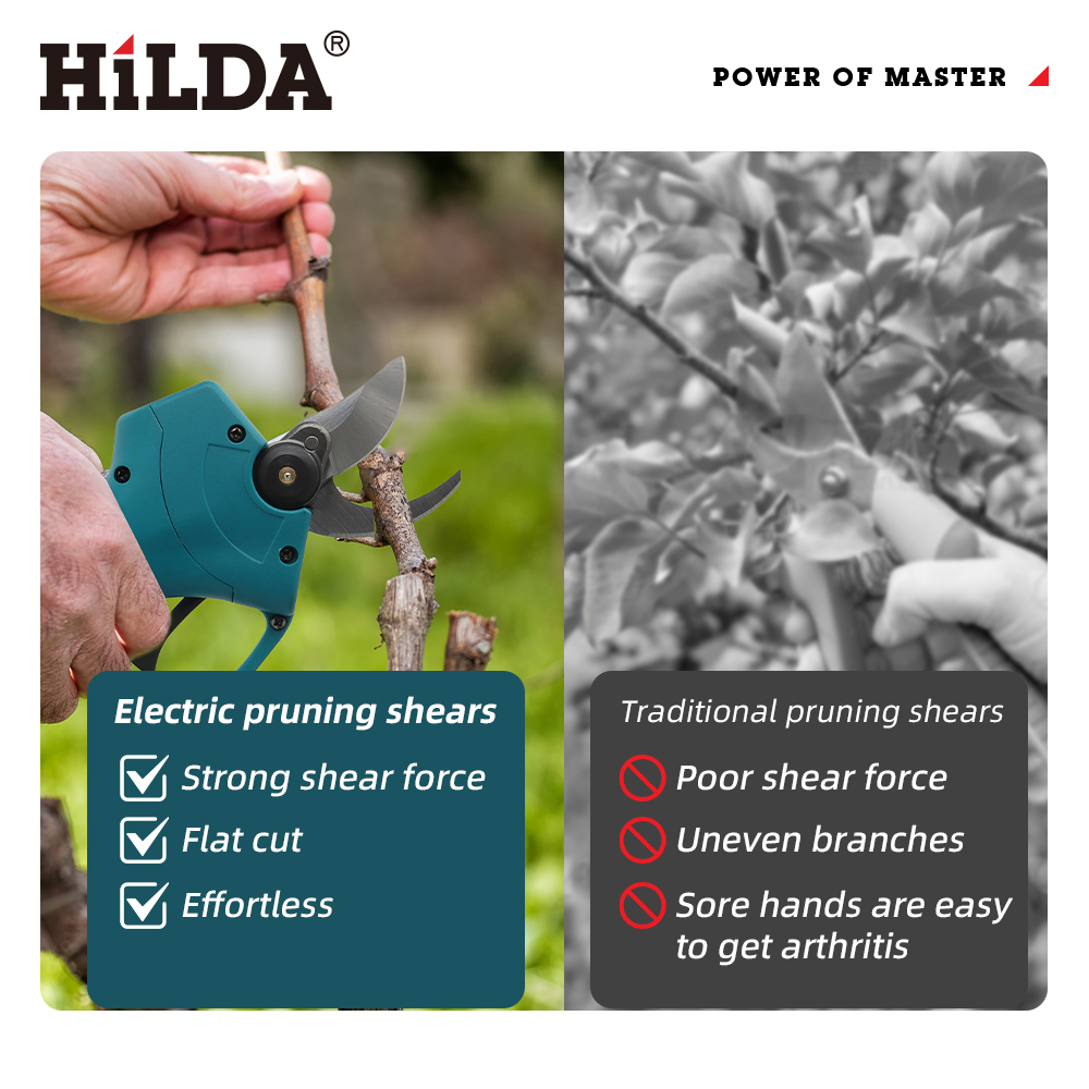HILDA 18V 브러시리스 무선 전기 가지치기 가위  - Gardening Tools Basic 리뷰 및 가격