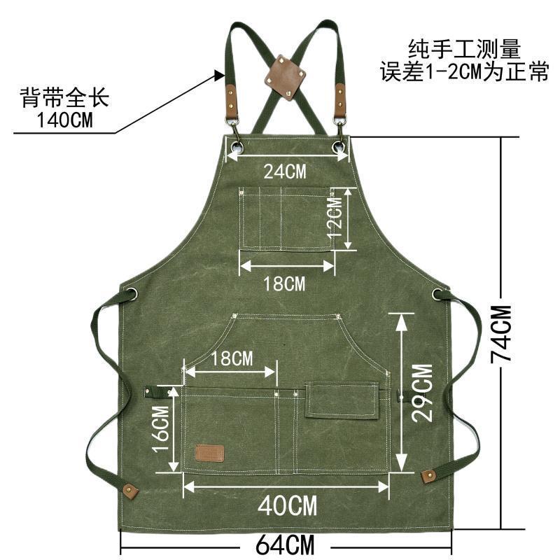 다양한 주머니가 있는 캔버스 앞치마 장인 정원 작업복  - Gardening Tools Logo 리뷰 및 가격