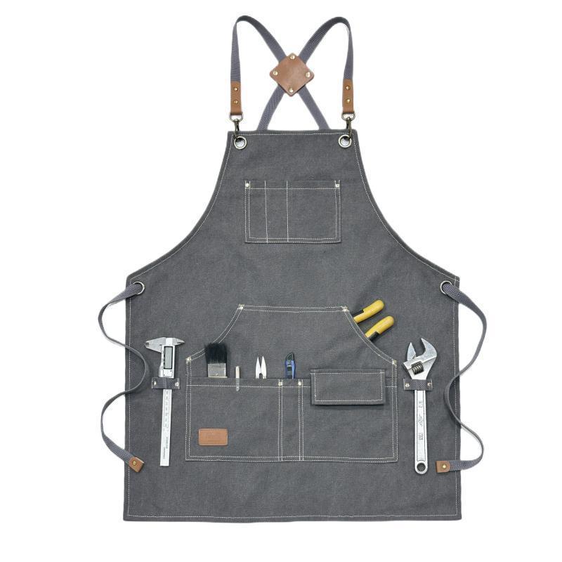 다양한 주머니가 있는 캔버스 앞치마 장인 정원 작업복  - Gardening Tools Logo 리뷰 및 가격