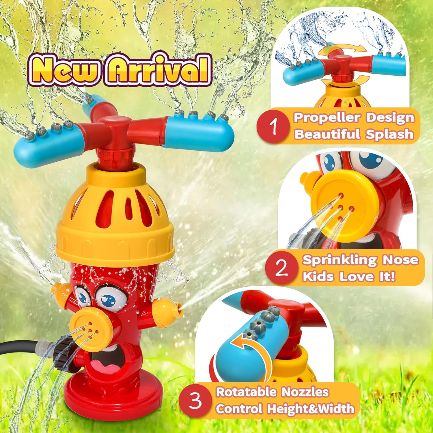 하이드런트 스프링클 물 분사 장난감 뒷마당 정원 야외  - Gardening Tools Kids Set 리뷰 및 가격