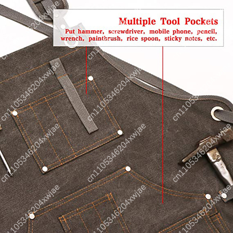 튼튼한 캔버스 앞치마, 목공, 정원 가꾸기, 전기 기술 - Gardening Tools Logo 리뷰 및 가격