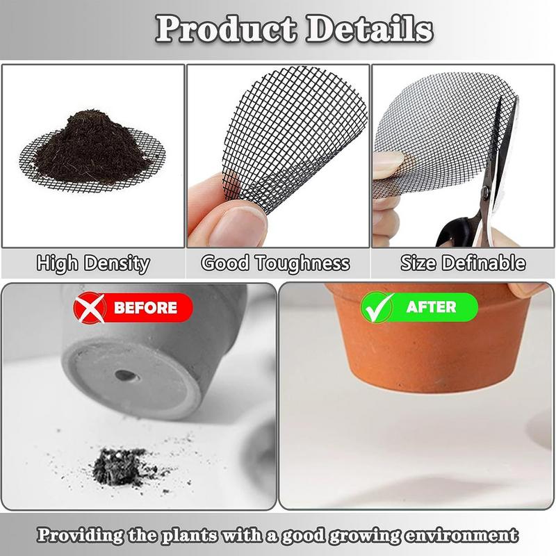화분 바닥용 배수구 메쉬 패드, 흙 손실 방지용 원형  - Gardening Tools For Sale 리뷰 및 가격