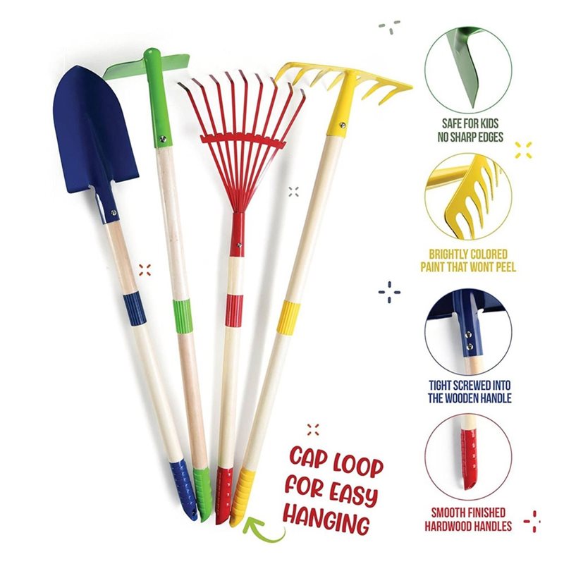 B05C-어린이용 정원 도구 세트 4종-나무잎 갈퀴,  - Gardening Tools Kids Set 리뷰 및 가격