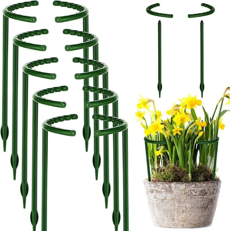 30-1개 플라스틱 식물 지지대 반원형 말뚝 프레임 고 - Gardening Tools Gifts 리뷰 및 가격