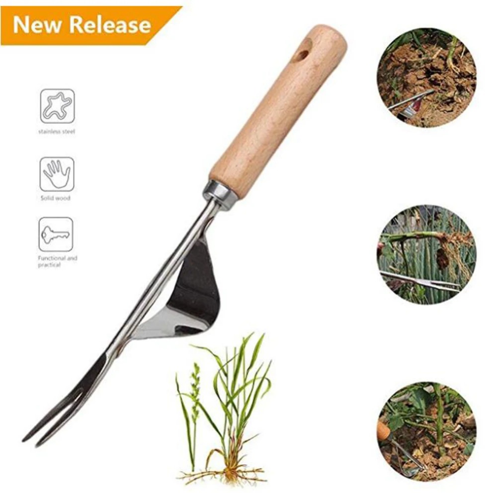 목재 손잡이 스테인레스 스틸 정원 잡초 제거 커터 풀러 - Gardening Tools Sale 리뷰 및 가격