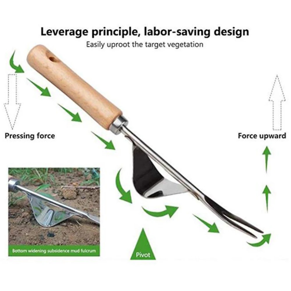 목재 손잡이 스테인레스 스틸 정원 잡초 제거 커터 풀러 - Gardening Tools Sale 리뷰 및 가격