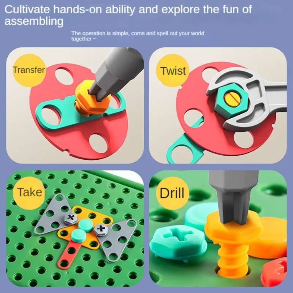 450피스 어린이 STEM 드릴 세트 창의 모자이크 퍼 - Gardening Tools Kids Set 리뷰 및 가격